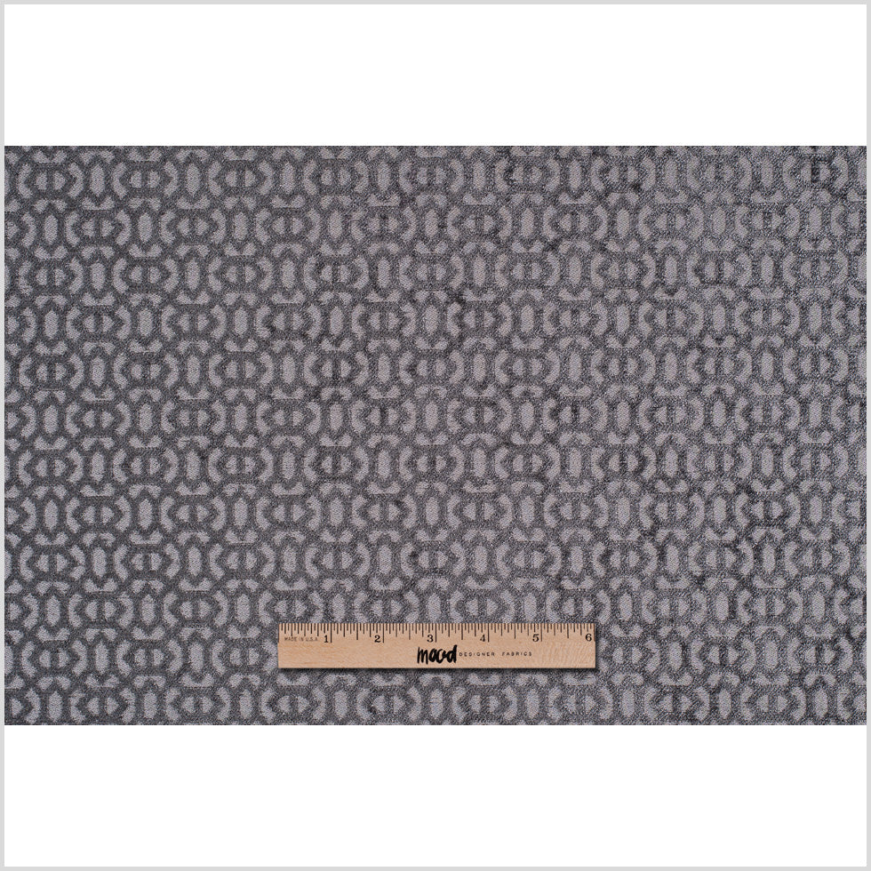 Smoke Chenille Geometric Poly