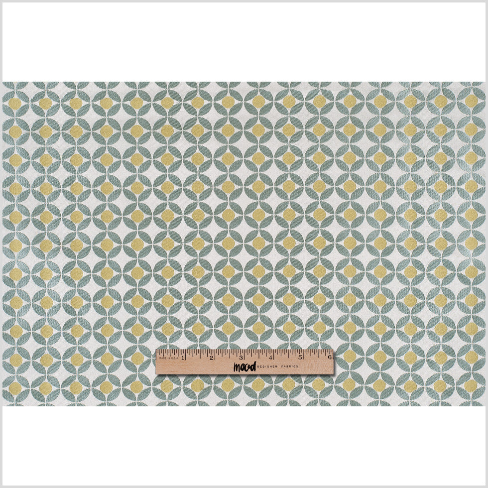 Meadow Geometric Poly-Cotton Brocade