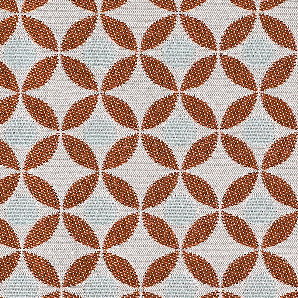 Alpine Geometric Poly-Cotton Brocade