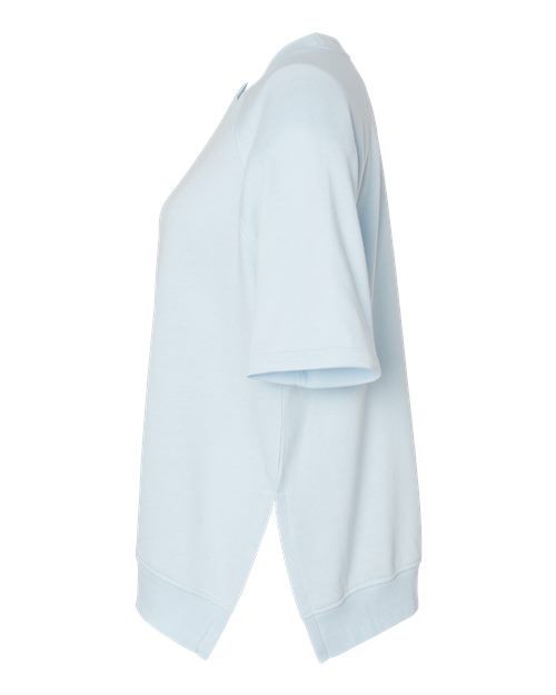 Women's French Terry Short Sleeve Crewneck Pullover