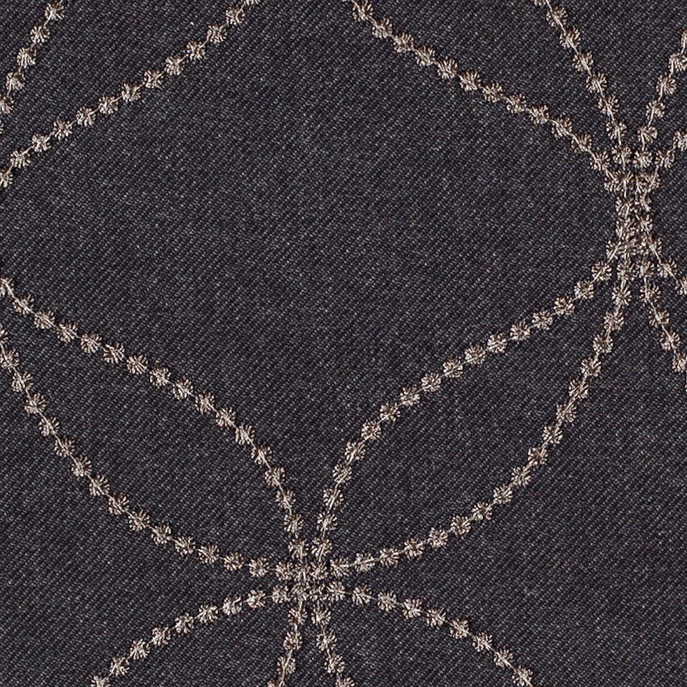 Onyx Embroidered Geometric "Menswear" Poly