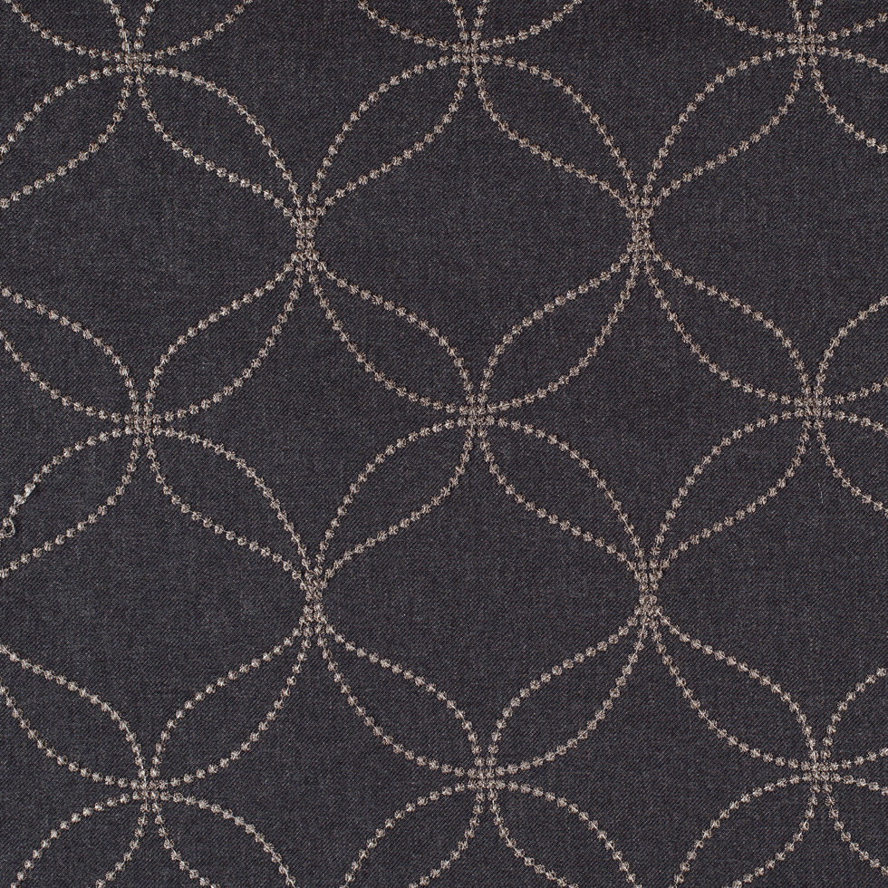 Onyx Embroidered Geometric "Menswear" Poly