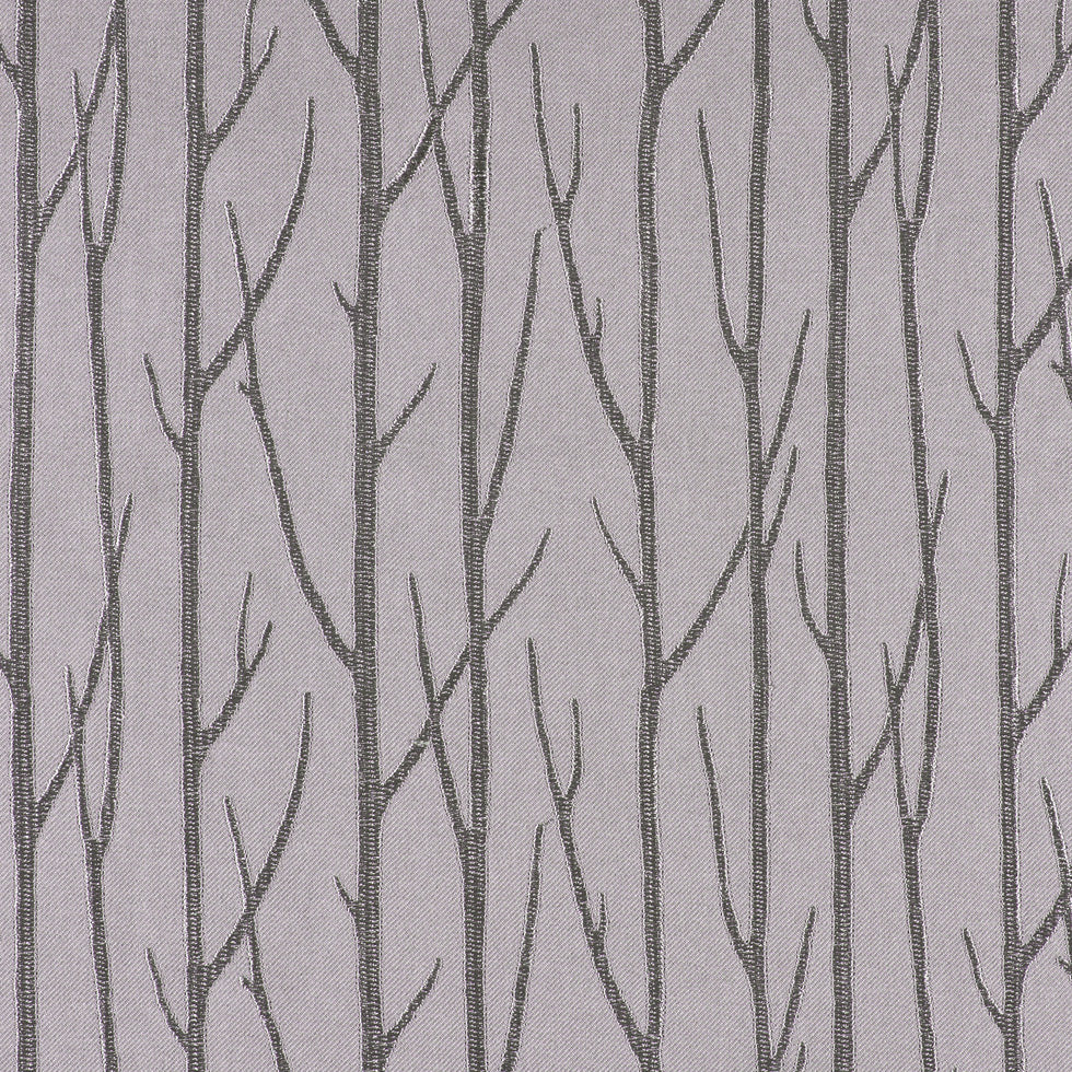 Silver Embroidered Trees "Menswear" Poly
