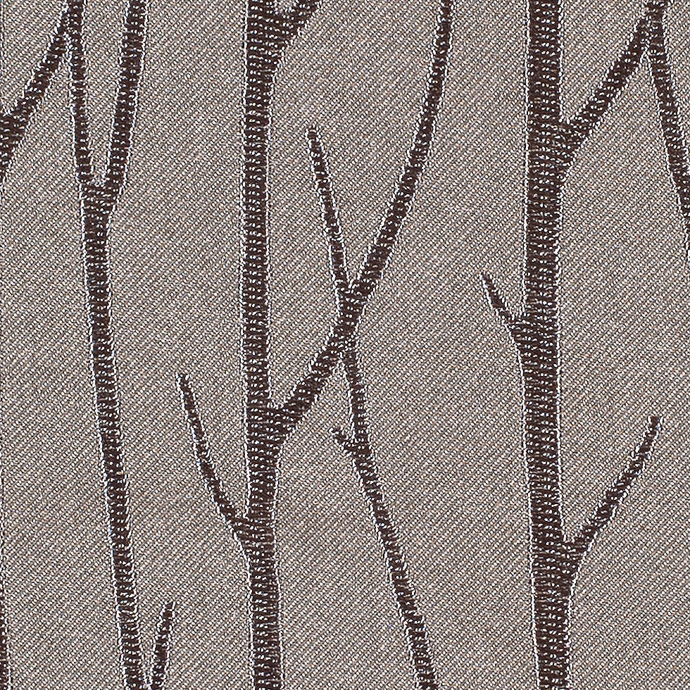 Coffee Embroidered Trees "Menswear" Poly