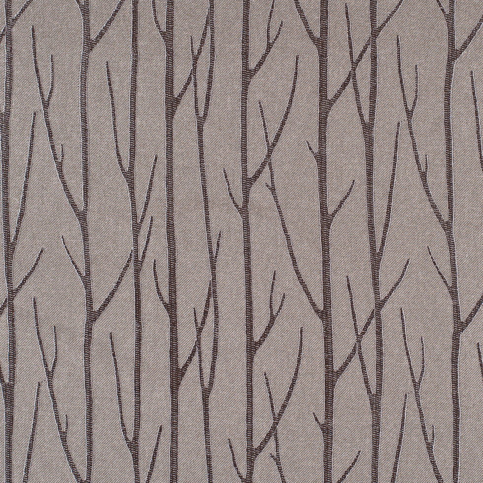 Coffee Embroidered Trees "Menswear" Poly