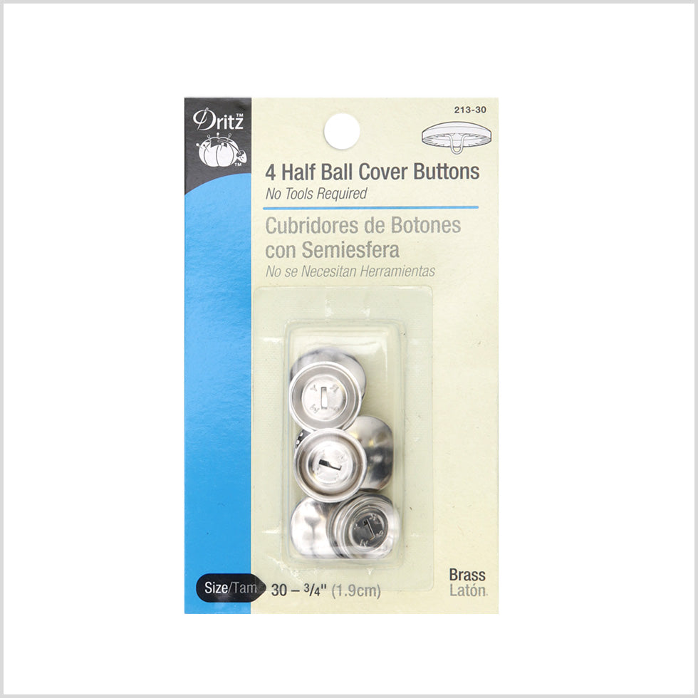 Dritz 4 Size 30 - 3/4" Half Ball Cover Buttons