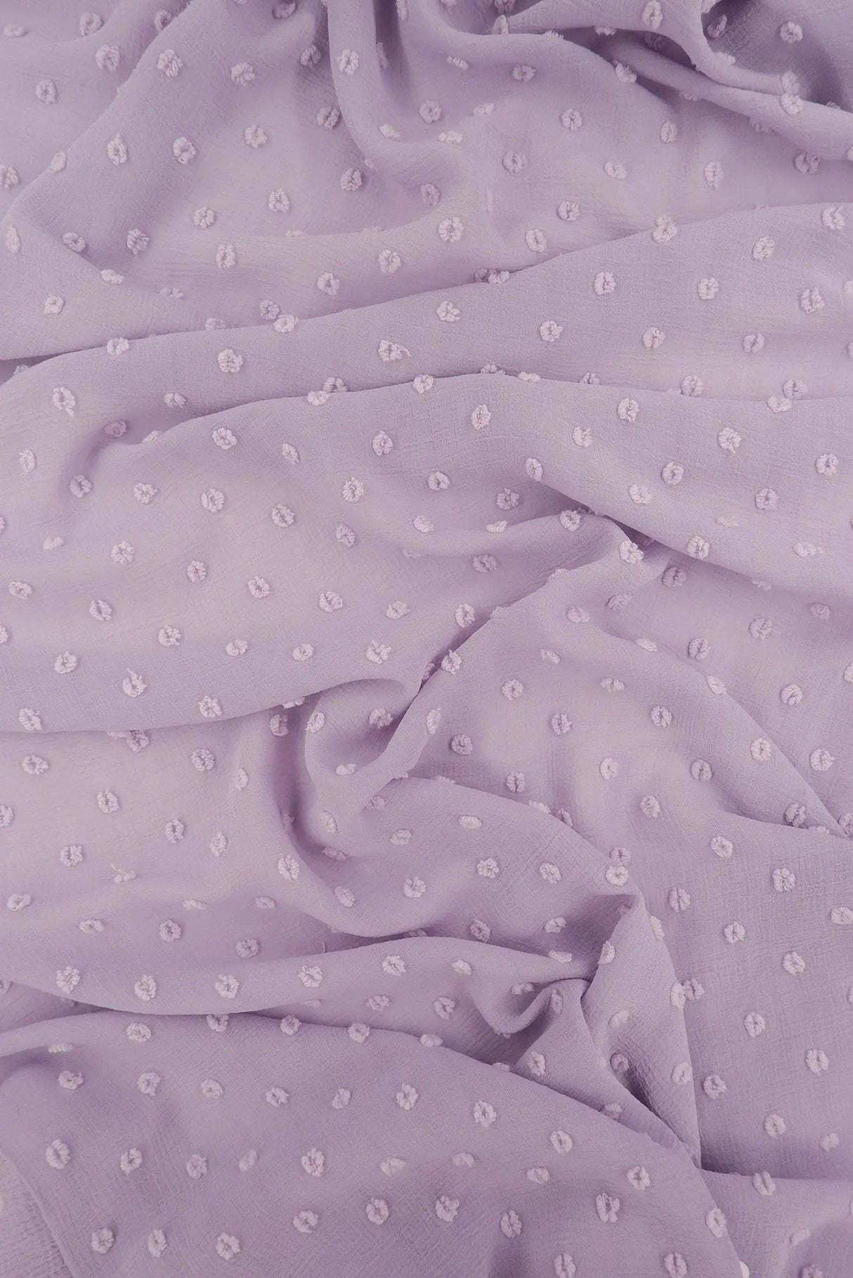 1 Yard Waffle Swiss Dot Chiffon Woven Fabric Textured Sheer Soft Drapery 59/60" Width