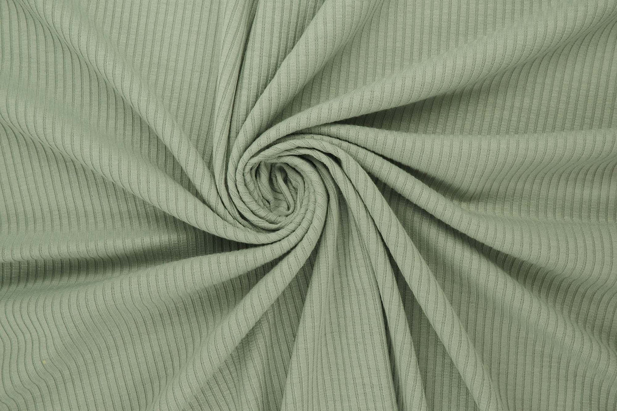 Rib Solid Stretch Knit Fabric