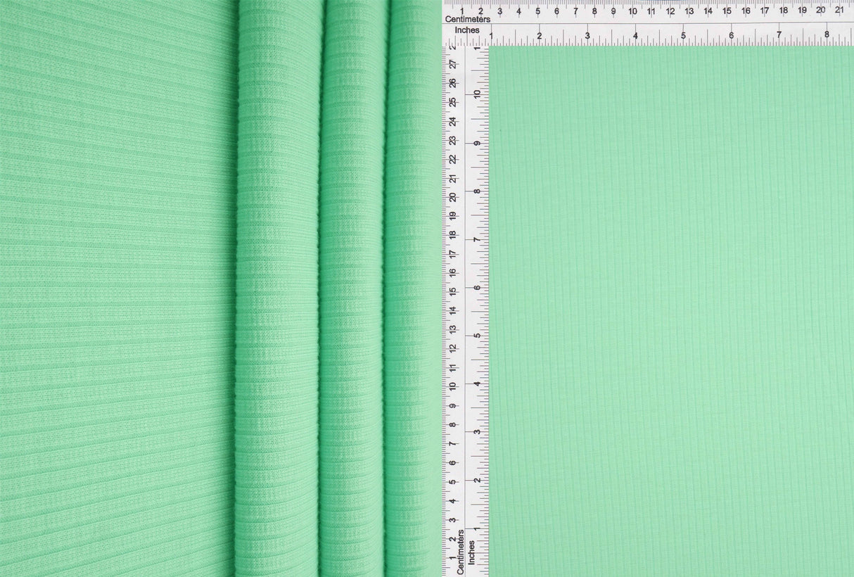 Rib Solid Stretch Knit Fabric