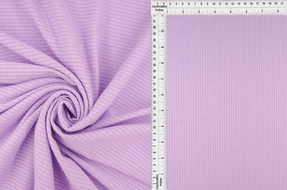 Rib Solid Stretch Knit Fabric