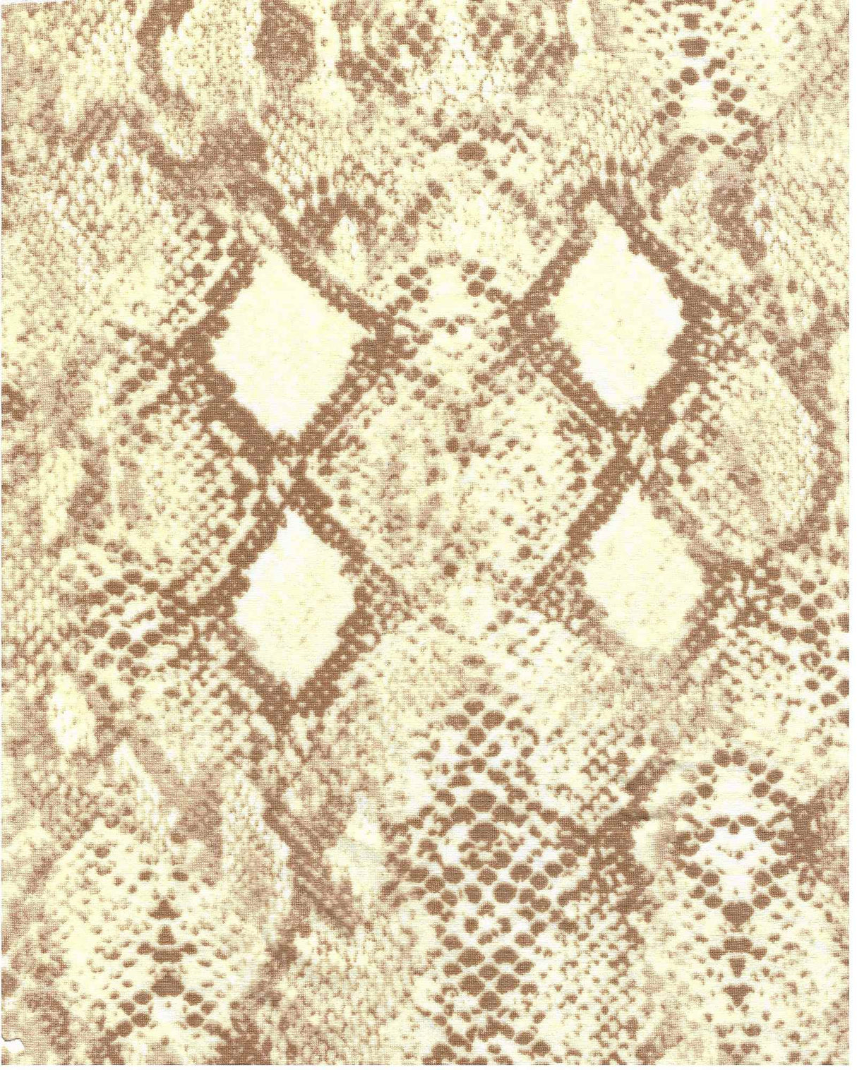 1 Yard Snake Skin Code99 DTY Brushed Knit Fabric Soft Stretch Polyester Spandex 58/60 Inches Wide