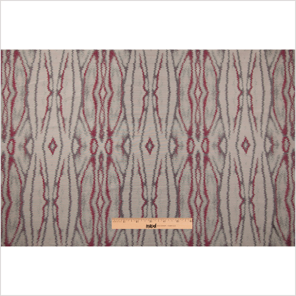 Burgundy and Gray Double-Wide Moire