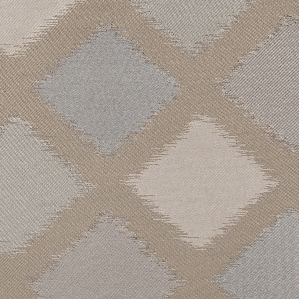 Beige and Silver Double-Wide Diamond Woven