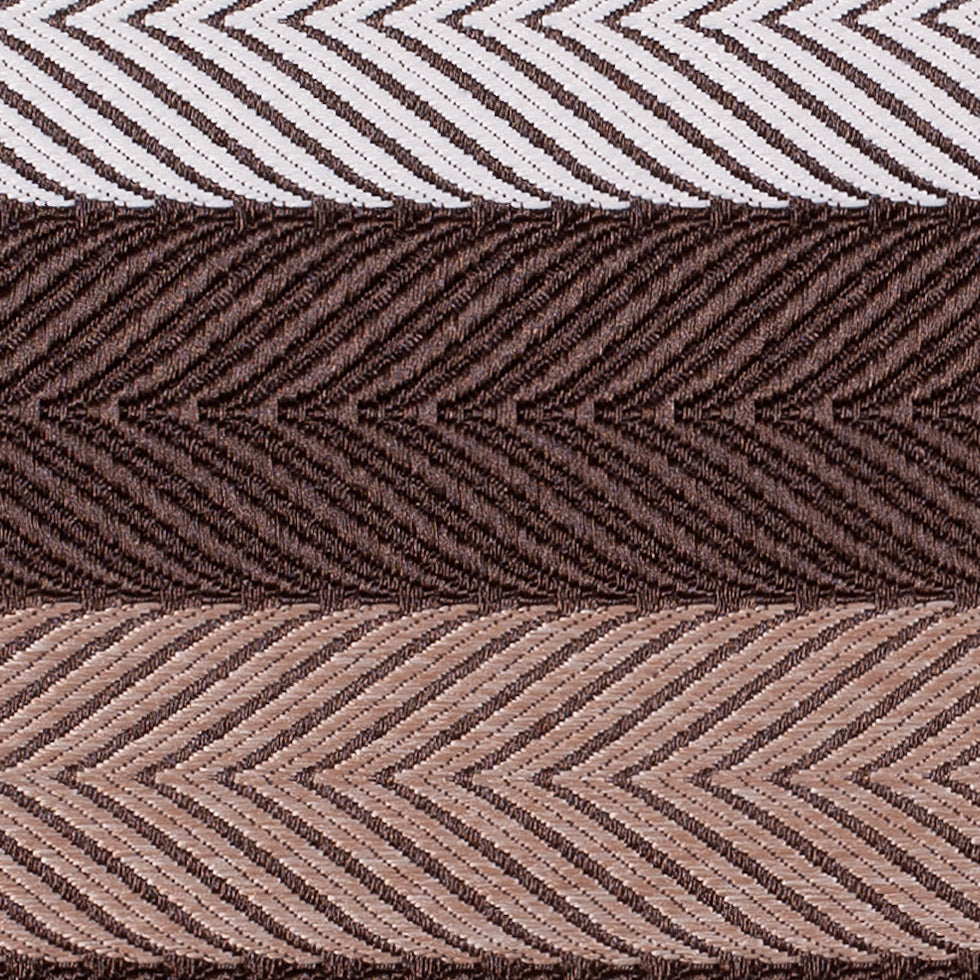 Brown Herringbone Stripes Poly Brocade