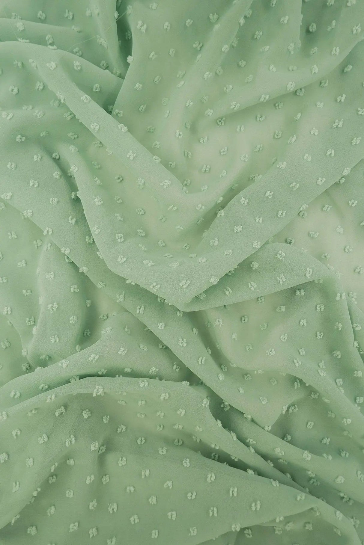 Solid Swiss Dot Chiffon Fabric 100% Polyester Lightweight Sheer 57/58" Wide