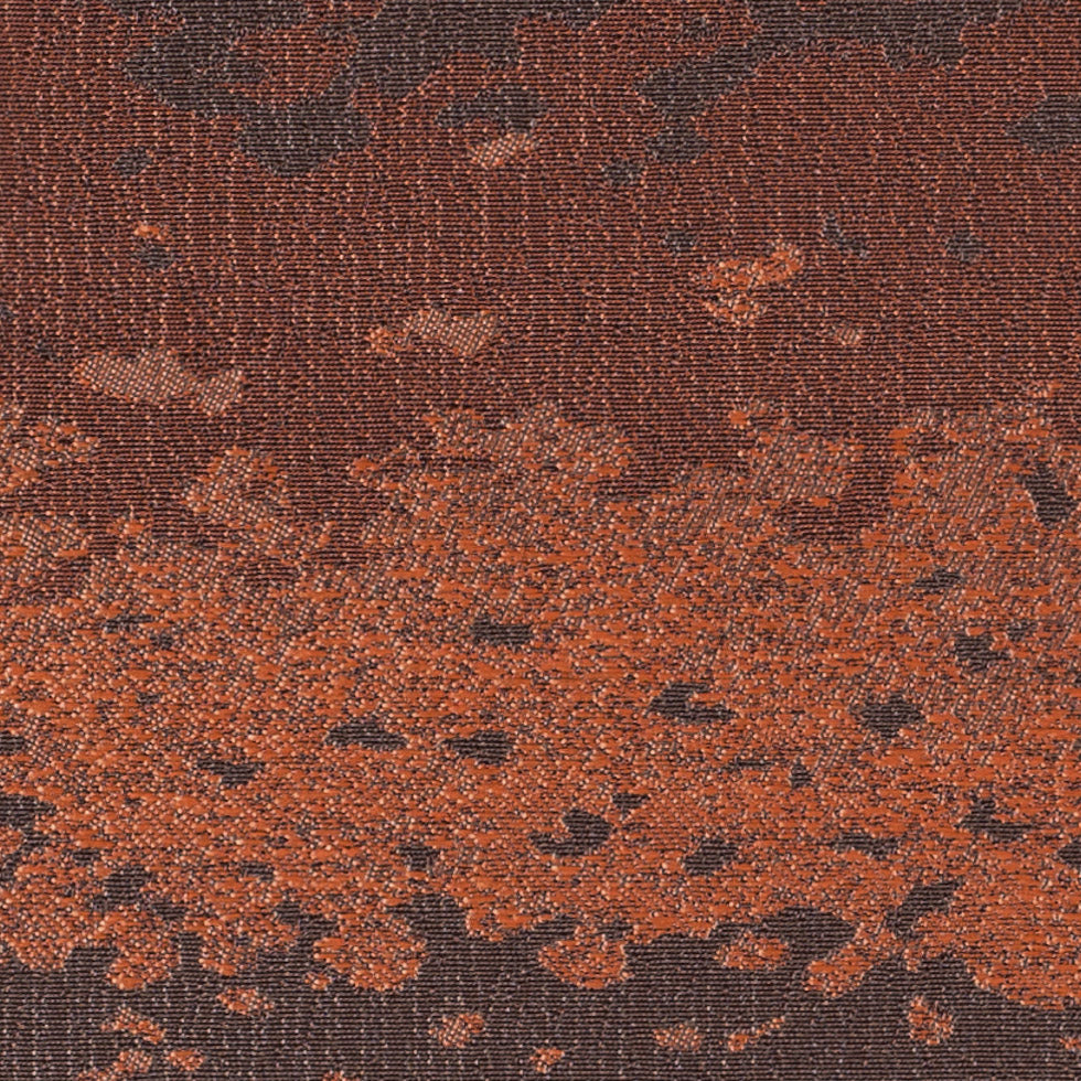 Organic Ripples Orange and Brown Poly Brocade
