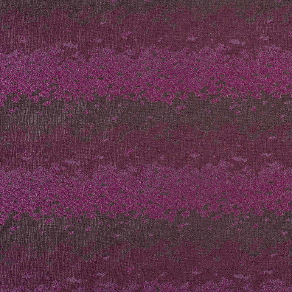 Organic Ripples Brown and Fuchsia Poly Brocade