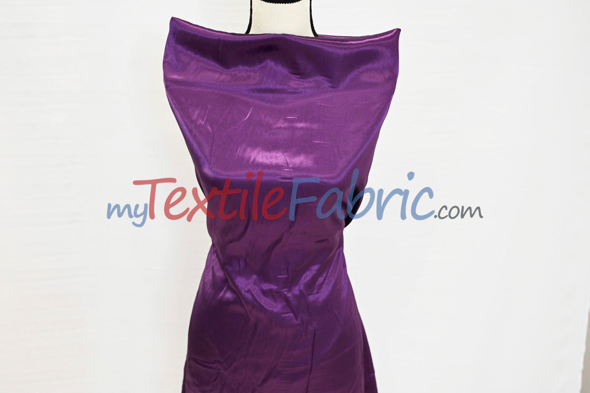 Charmeuse Satin Polyester Fabric - Solid, 58/60" Width, Multiple Colors (1 Yard)