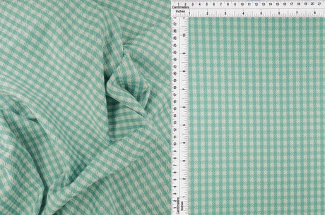 Double Knit Jacquard Plaid Fabric 1 Yard Soft Stretch Durable 58/60" Wide