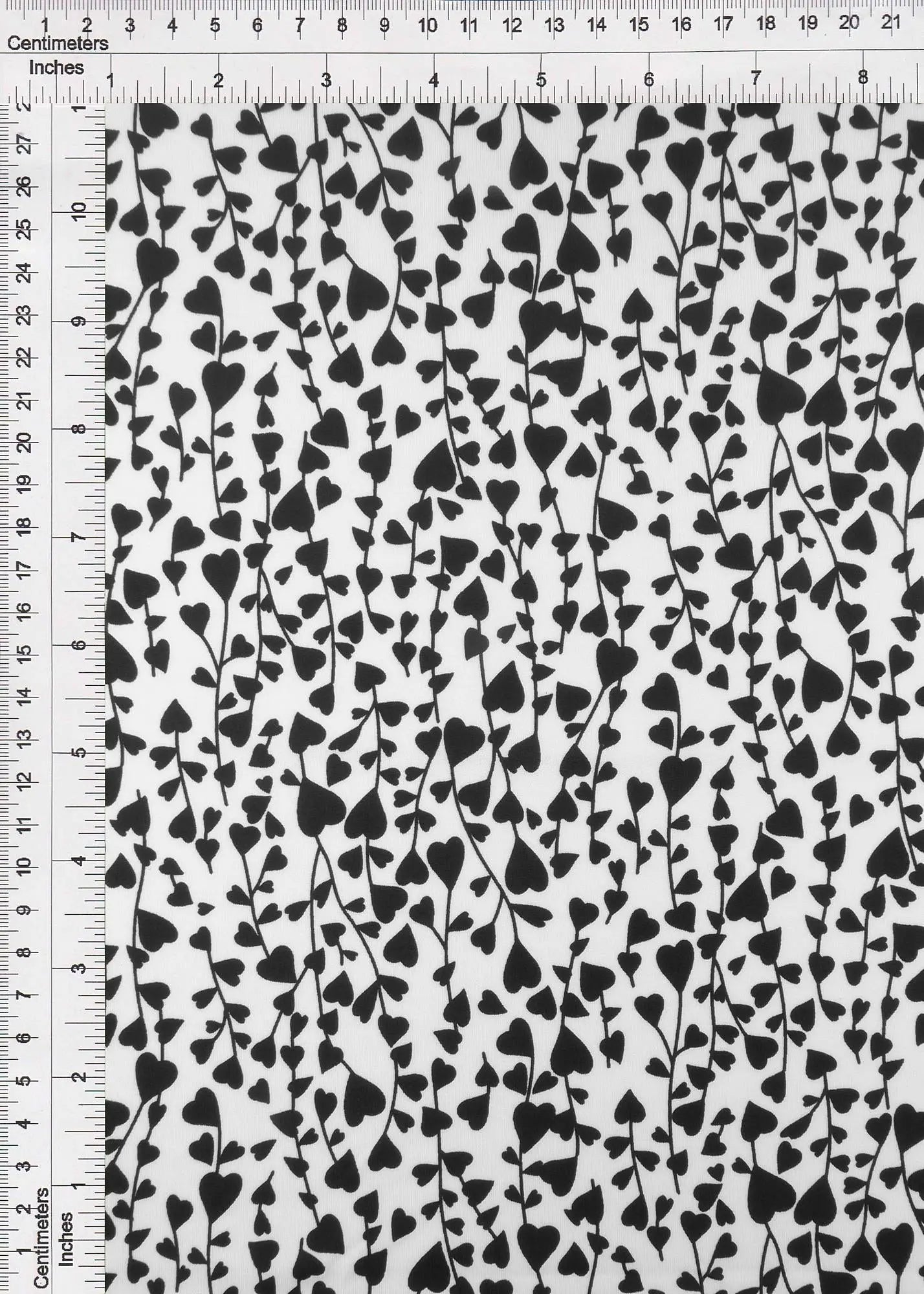 1 Yard Polyester Spandex DTY Knit Fabric Soft Stretch Heart Print 58/60" Width