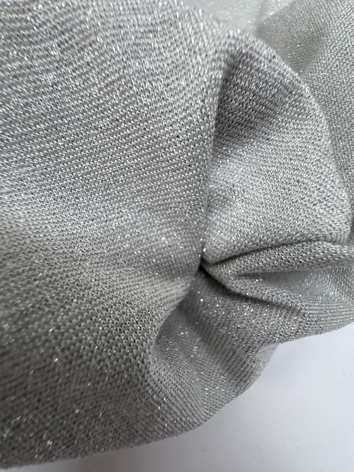 Viscose Lurex Knitted Fabric Silver