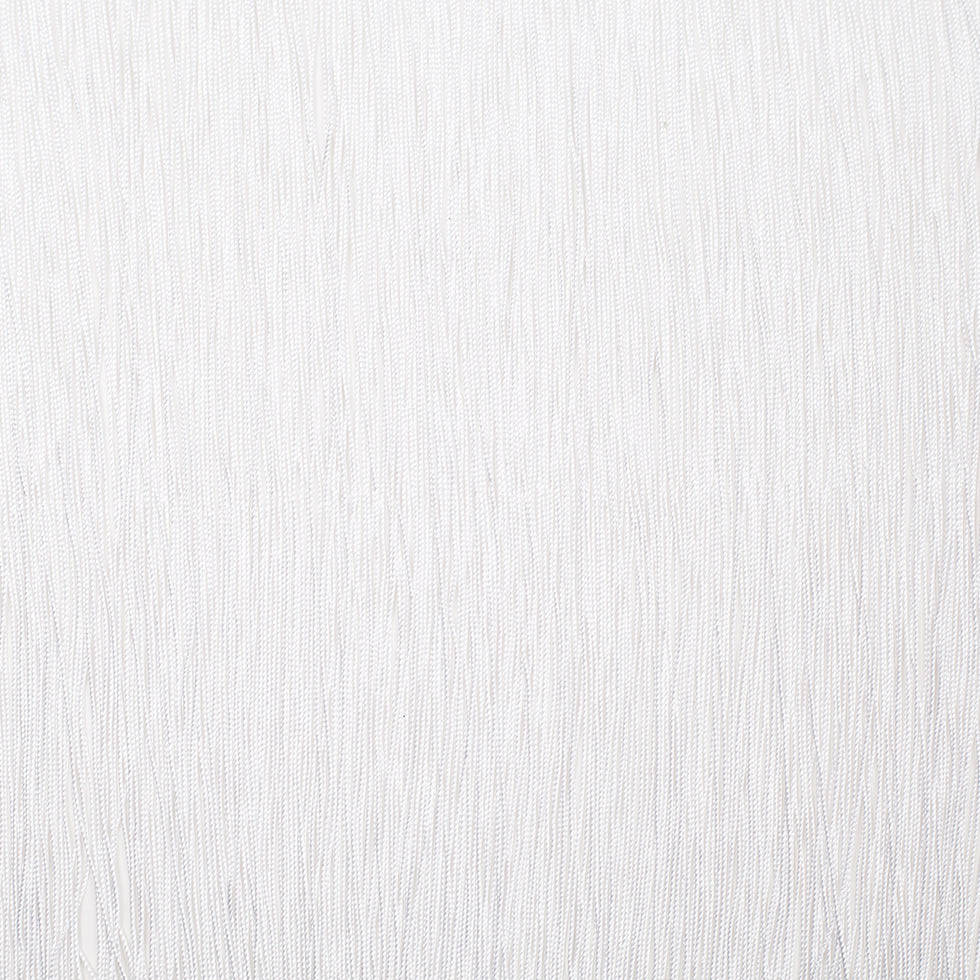 European Chainette Fringe Trim - 16" - White - Lindsay Collection