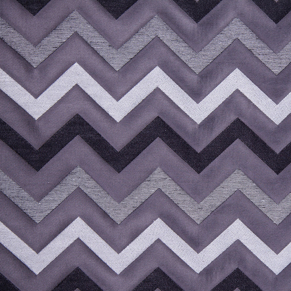 Gray/Black Bold Chevron Jacquard