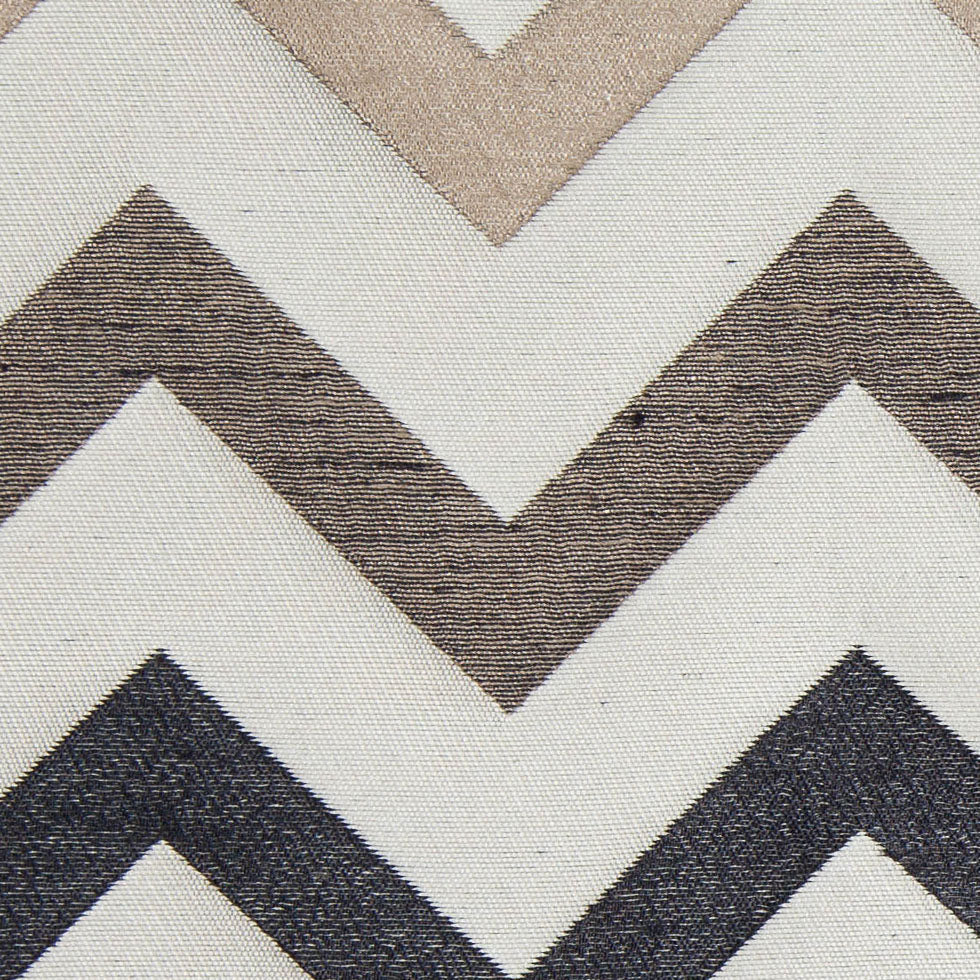 Beige/Black Bold Chevron Jacquard