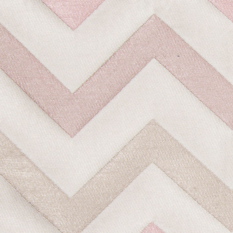 Beige/Pink Bold Chevron Jacquard