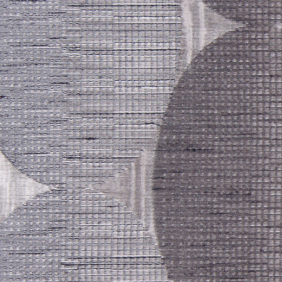 Silver Rows of Ovals Textured Jacquard
