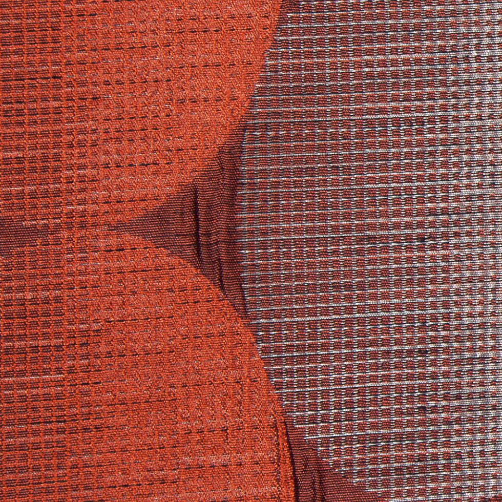 Rust/Taupe Rows of Ovals Textured Jacquard