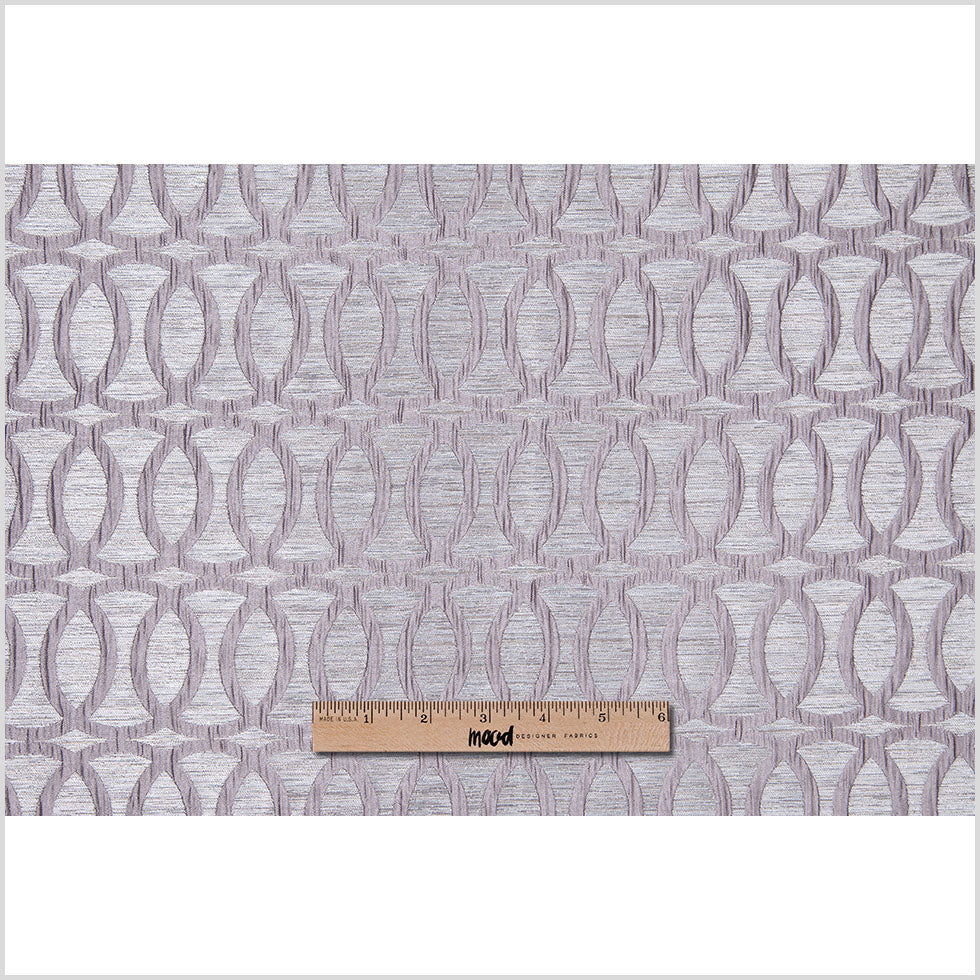 Silver Entwined Circles Brocade