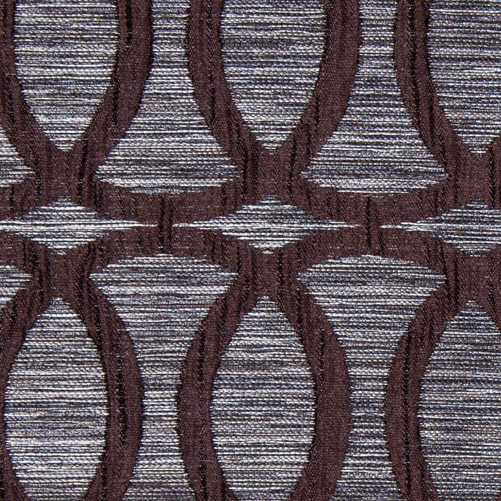 Brown Entwined Circles Brocade