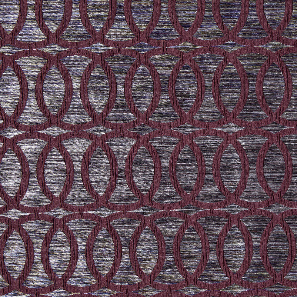 Burgundy Entwined Circles Brocade
