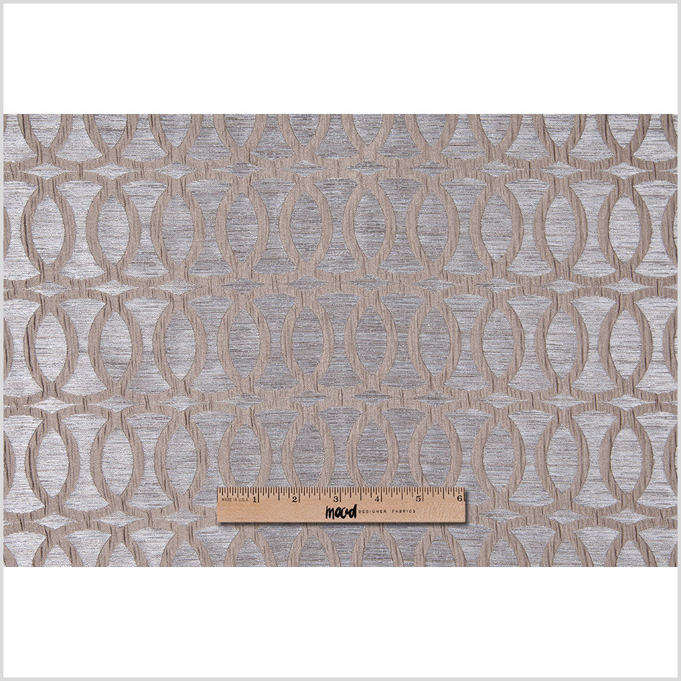 Champagne Entwined Circles Brocade