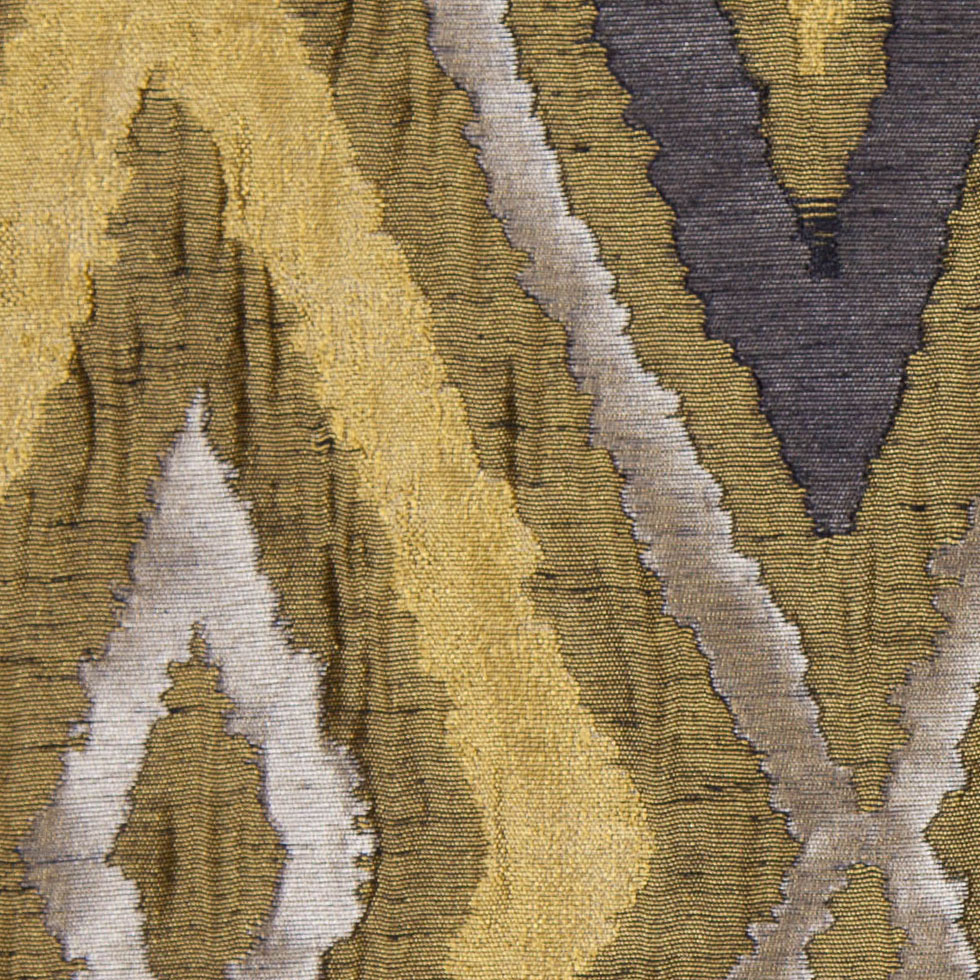 Chartreuse/Gray Dramatic Diamonds Brocade
