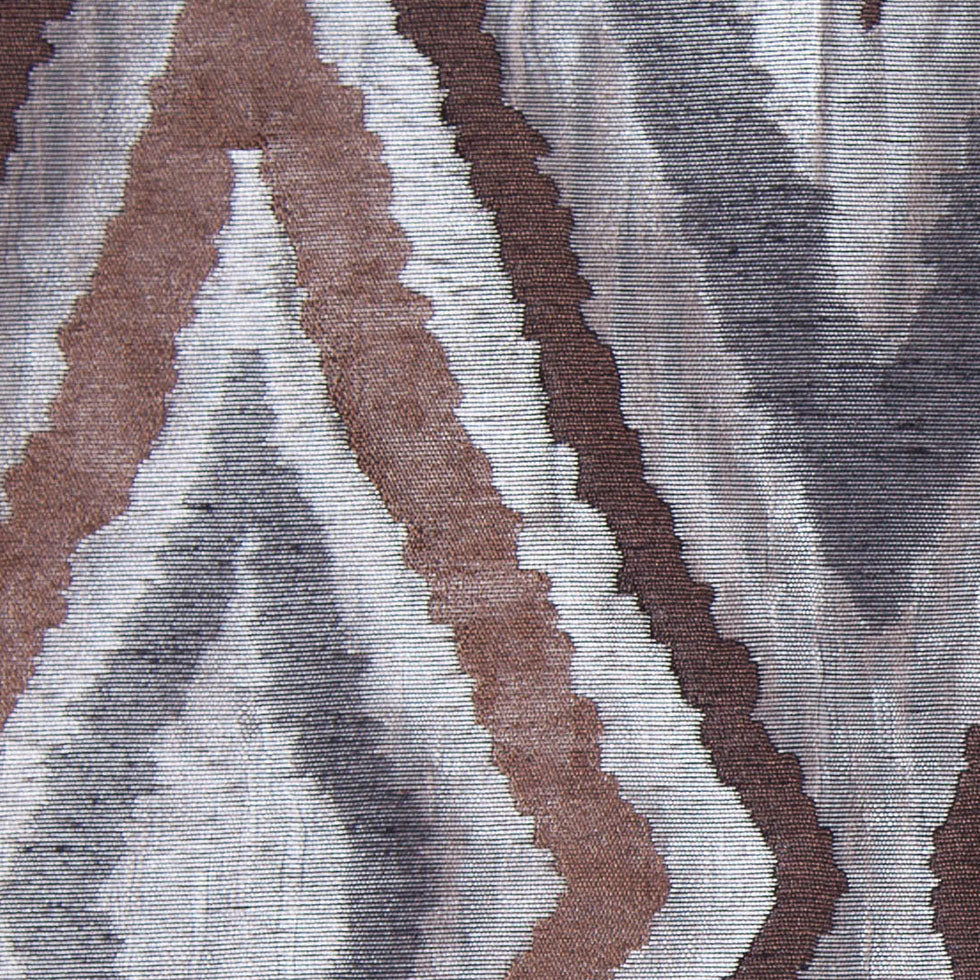 Silver/Brown Dramatic Diamonds Brocade