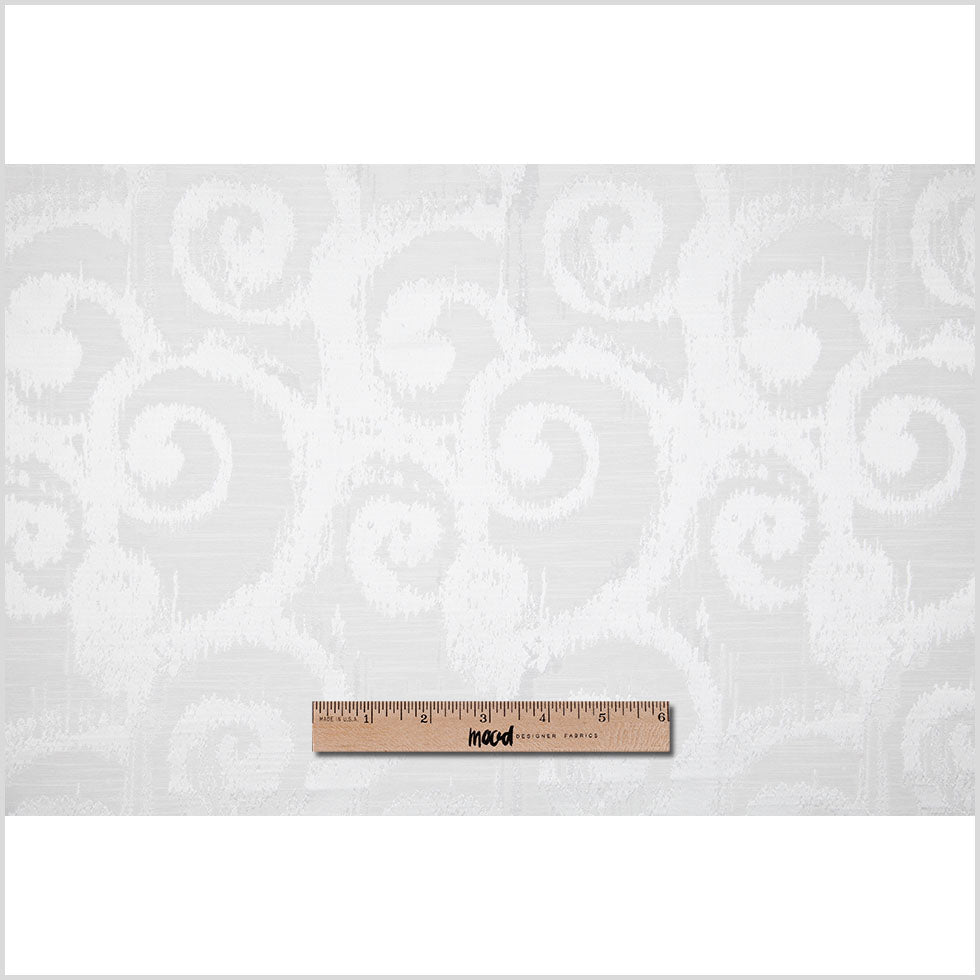 White Bold Swirls Jacquard