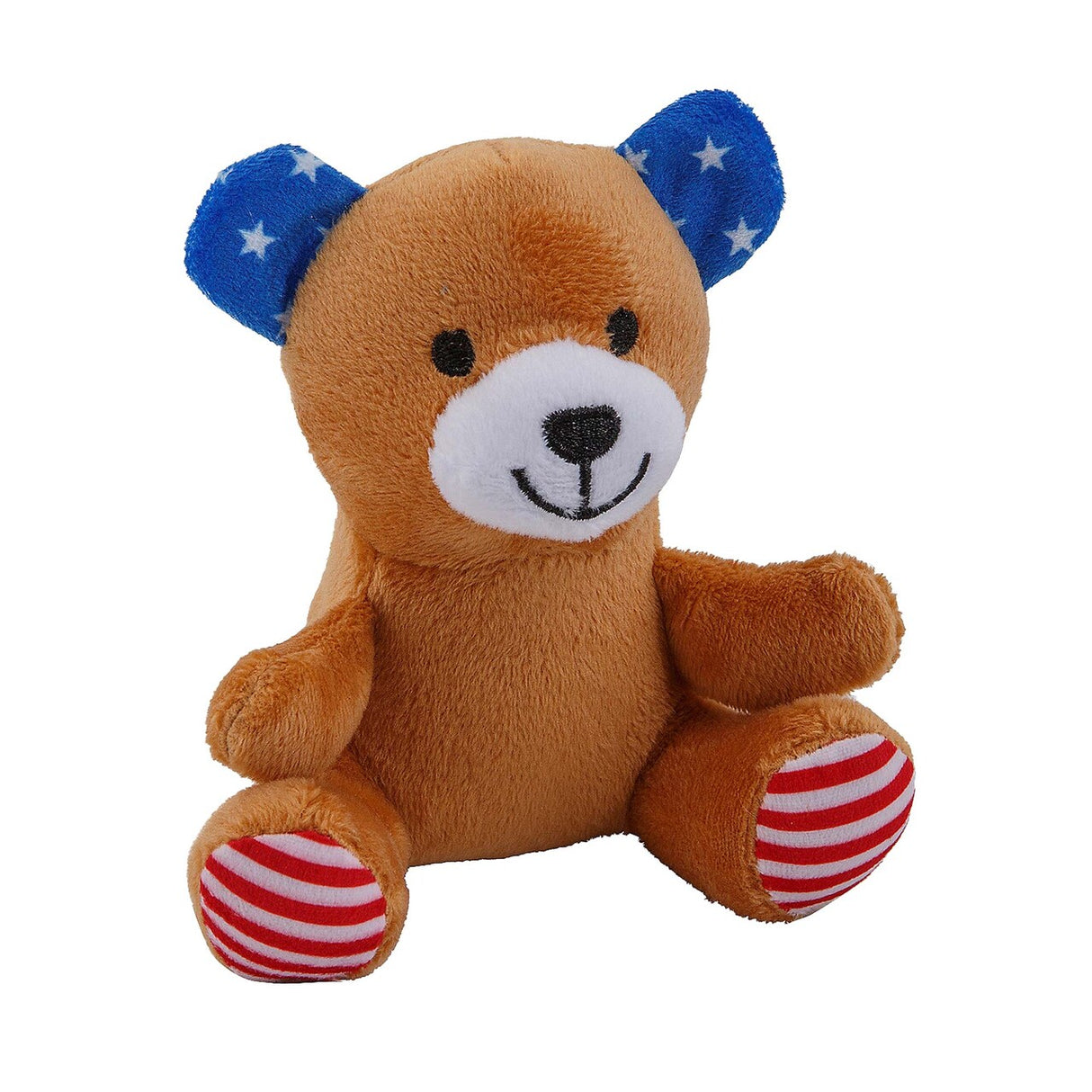 4 1/4" x 4 1/2" Patriotic Stars & Stripes Stuffed Bears 12 Pieces