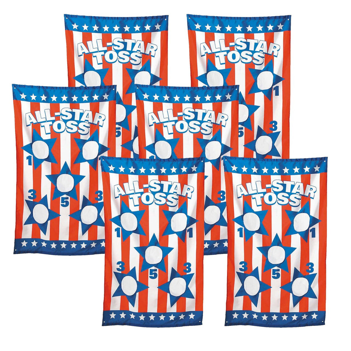 35" x 55" Patriotic Stars & Stripes Bean Bag Toss Game Set 5 Pc.