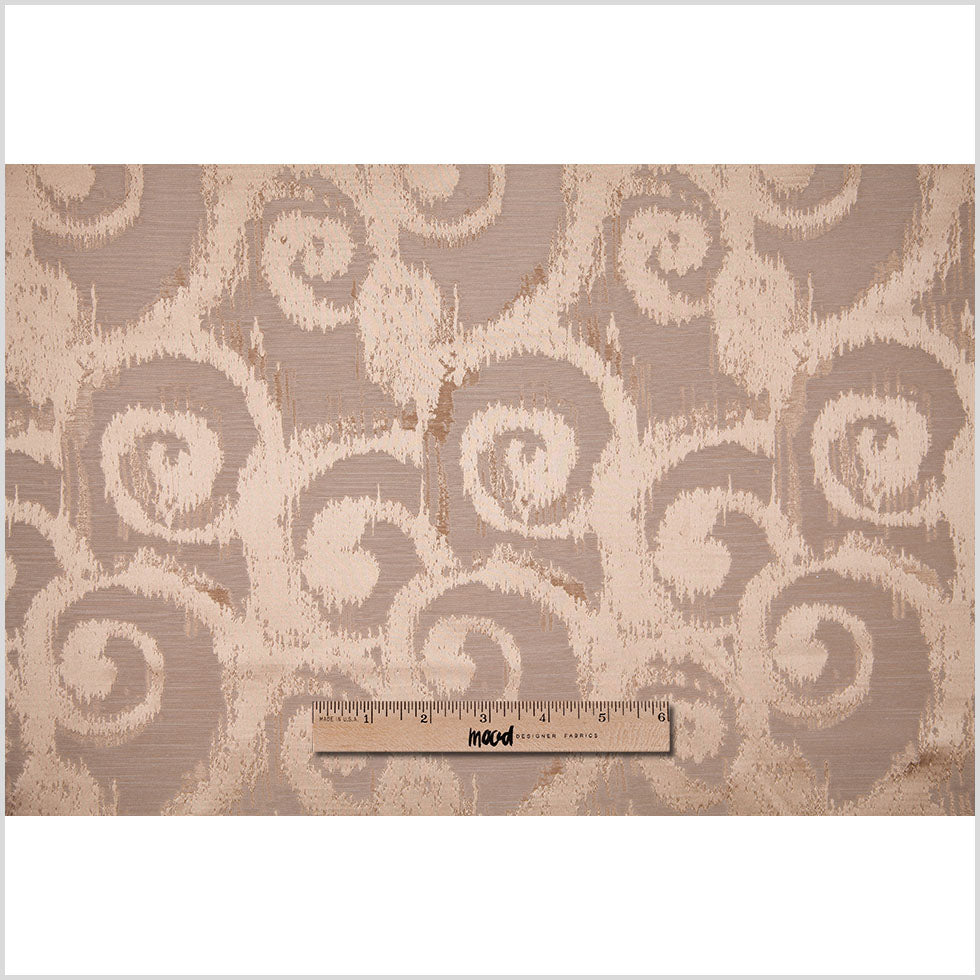 Soft Gold Bold Swirls Jacquard