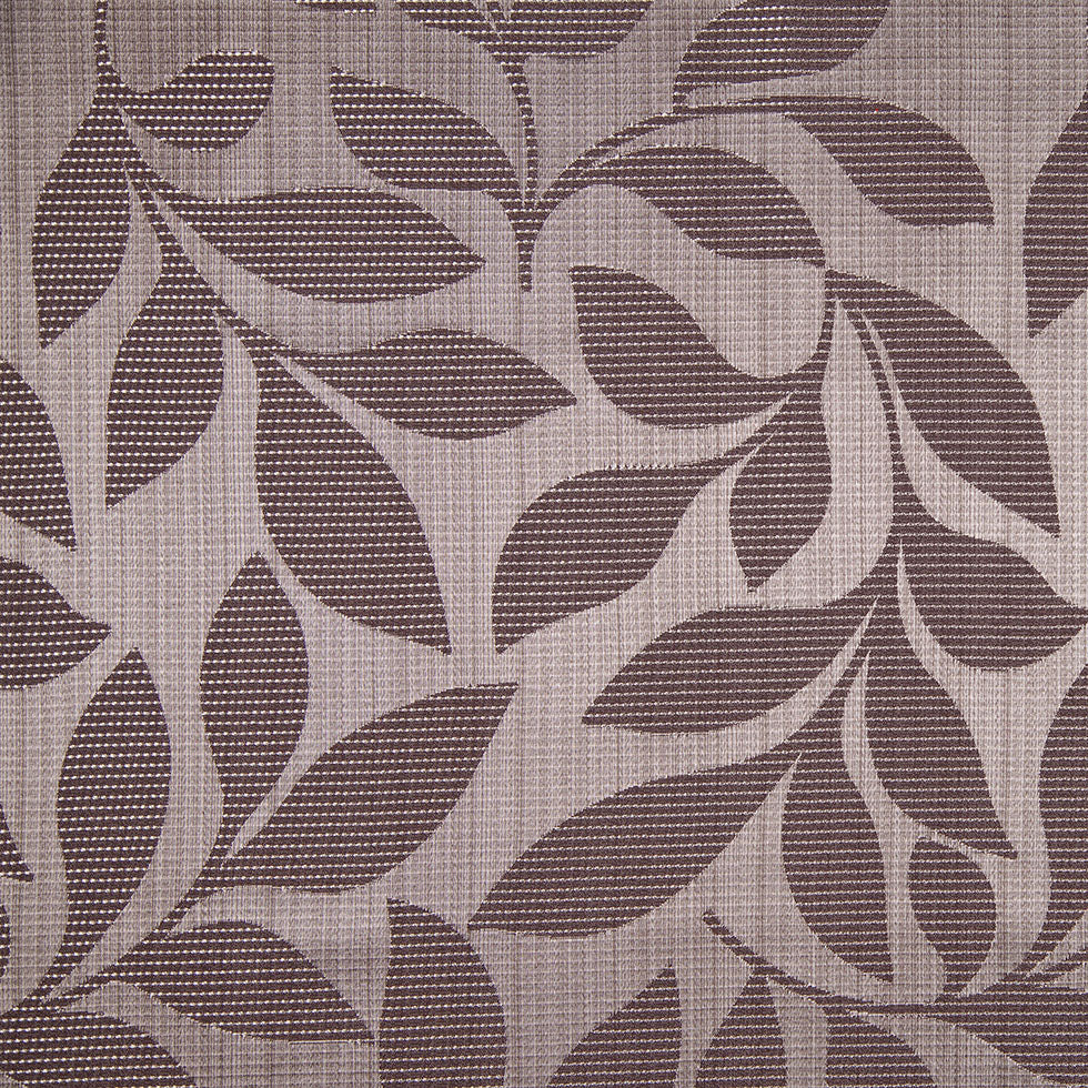 Brown Sand Satiny Woven Leaves Jacquard