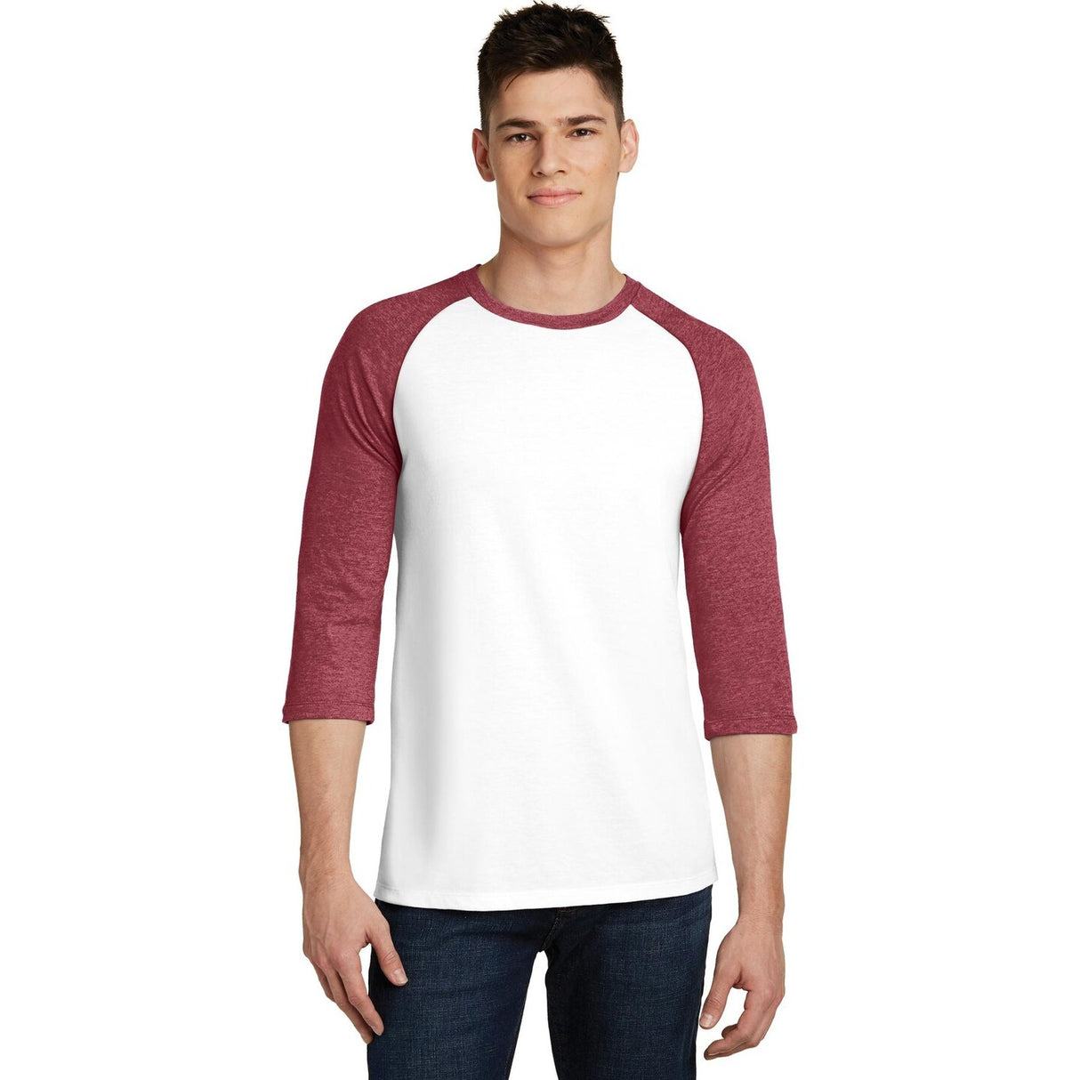 Gildan® Heavy Cotton Raglan Crewneck Three-Quarter Sleeve T-Shirt