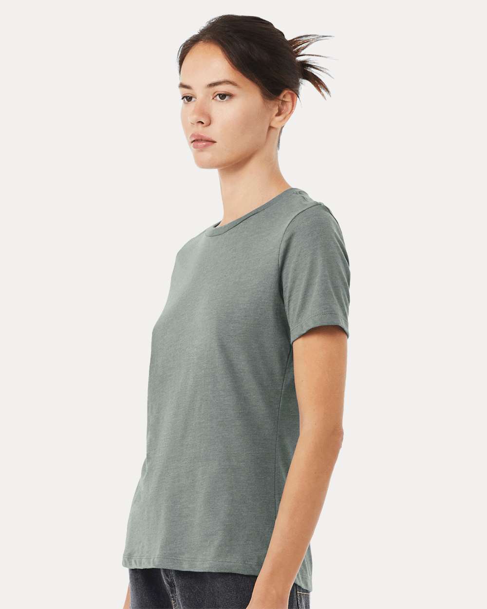 BELLA + CANVAS® Women’s Relaxed Fit Short Sleeve Heather CVC Tee