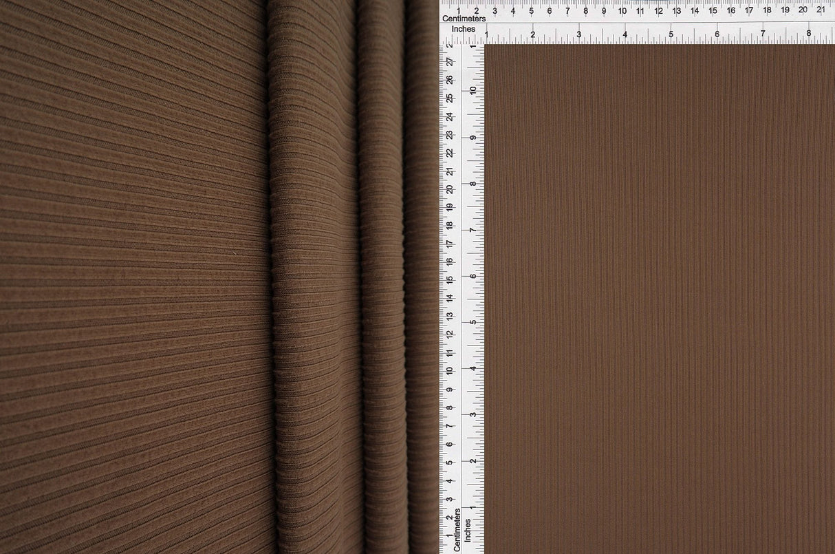 Rib Solid Stretch Knit Fabric