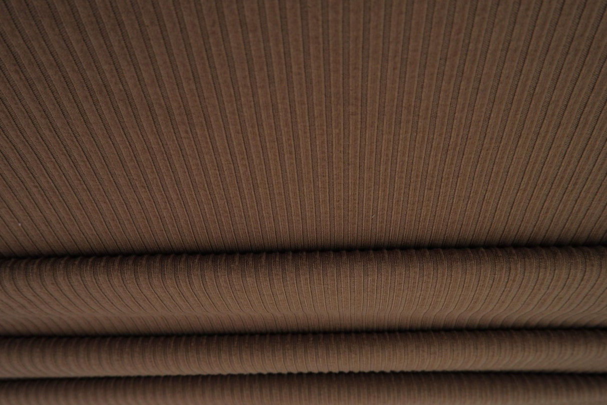 Rib Solid Stretch Knit Fabric