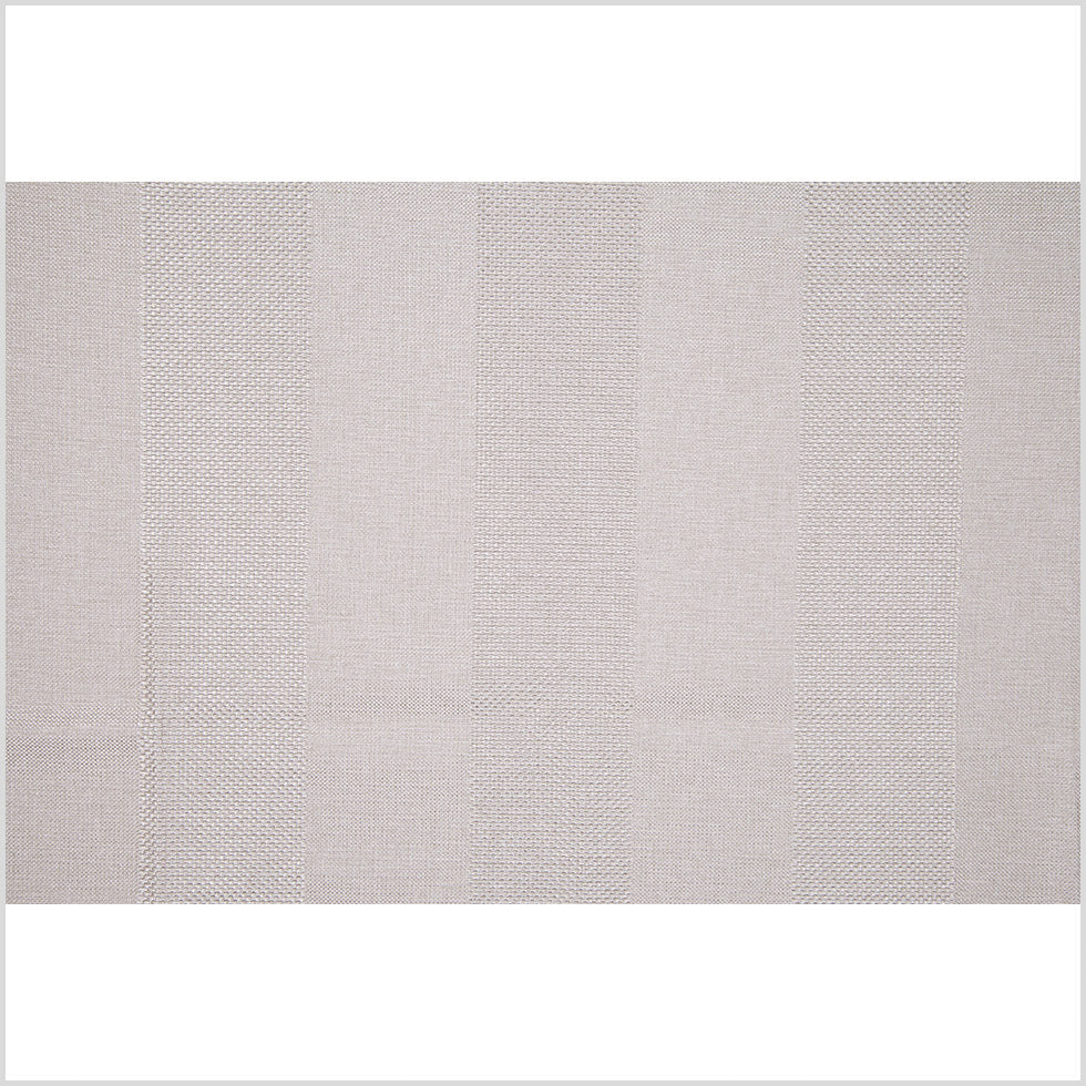 Pale Taupe Wides Stripes Linen-Like Woven