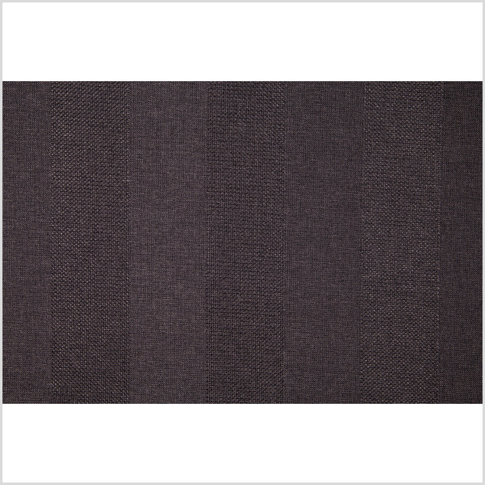 Charcoal Wides Stripes Linen-Like Woven