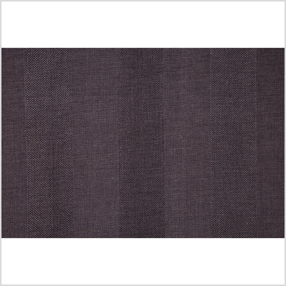 Dark Gray Wides Stripes Linen-Like Woven