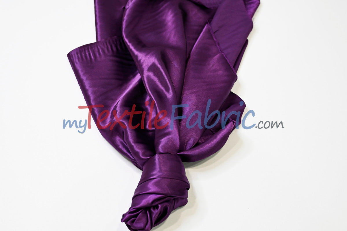 Stretch Charmeuse Satin Fabric - 96% Polyester 4% Spandex, Solid, 58/60" Width (Yards, Bolts, Sample Swatches)